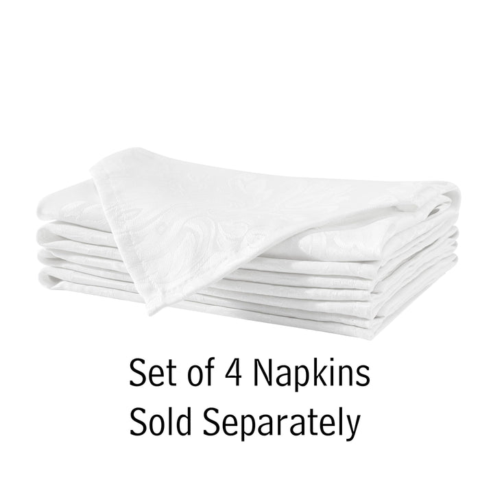 Newbridge Barcelona Luxury Damask Fabric Tablecloth, 100% Polyester, No Iron, Soil Resistant Holiday Tablecloths and Napkins