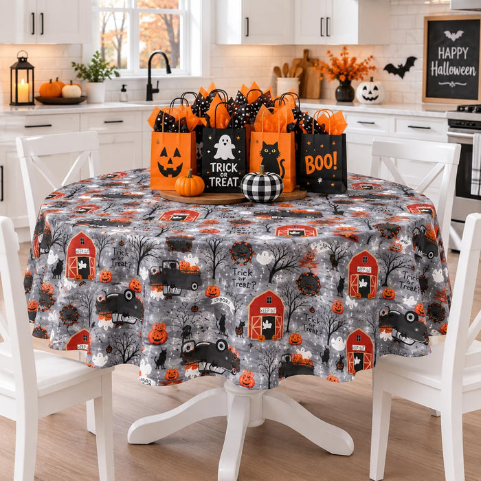 Newbridge Happy Halloween Witches Brew Vinyl Flannel Backed Tablecloth