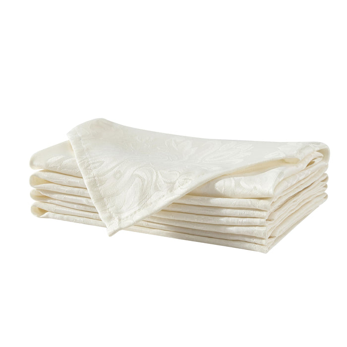 Newbridge Barcelona Luxury Damask Fabric Tablecloth, 100% Polyester, No Iron, Soil Resistant Holiday Tablecloths and Napkins