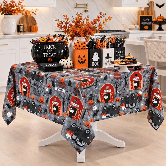 Newbridge Happy Halloween Witches Brew Vinyl Flannel Backed Tablecloth