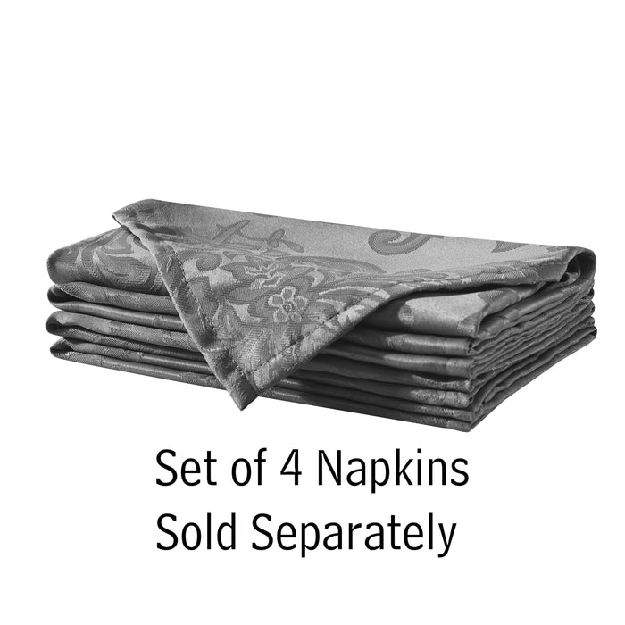 Newbridge Barcelona Luxury Damask Fabric Tablecloth, 100% Polyester, No Iron, Soil Resistant Holiday Tablecloths and Napkins