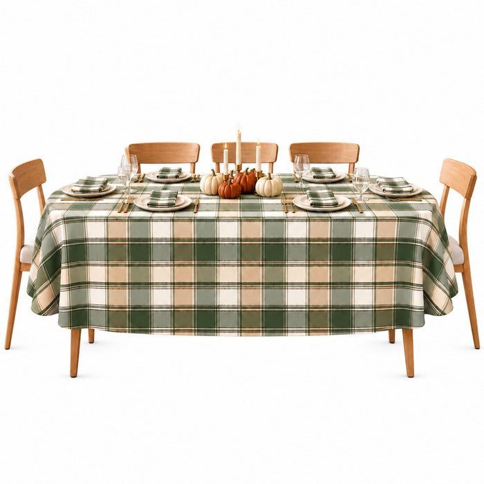 Newbridge Thanksgiving Barnhouse Plaid Cotton Fabric Tablecloth