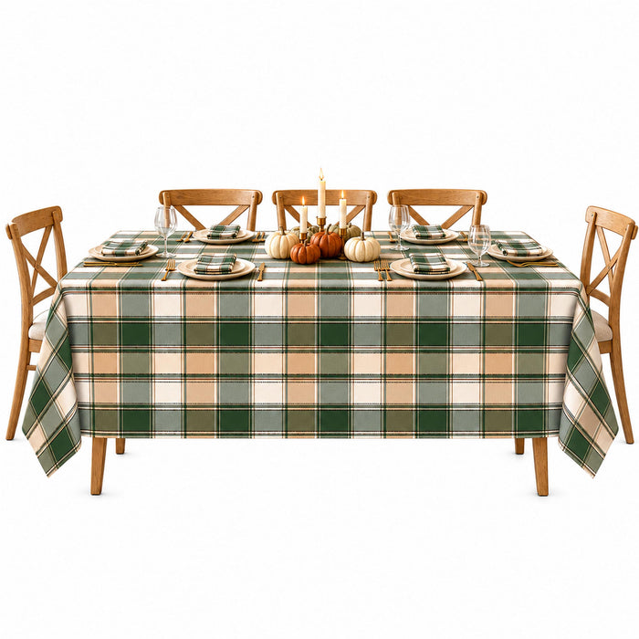 Newbridge Thanksgiving Barnhouse Plaid Cotton Fabric Tablecloth