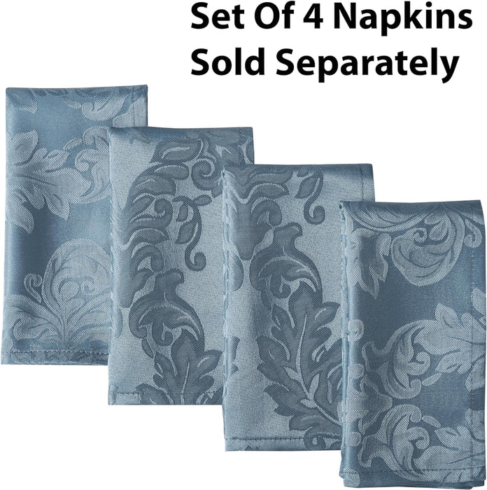 Newbridge Barcelona Luxury Damask Fabric Tablecloth, 100% Polyester, No Iron, Soil Resistant Holiday Tablecloths and Napkins