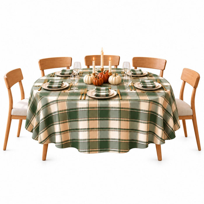 Newbridge Thanksgiving Barnhouse Plaid Cotton Fabric Tablecloth