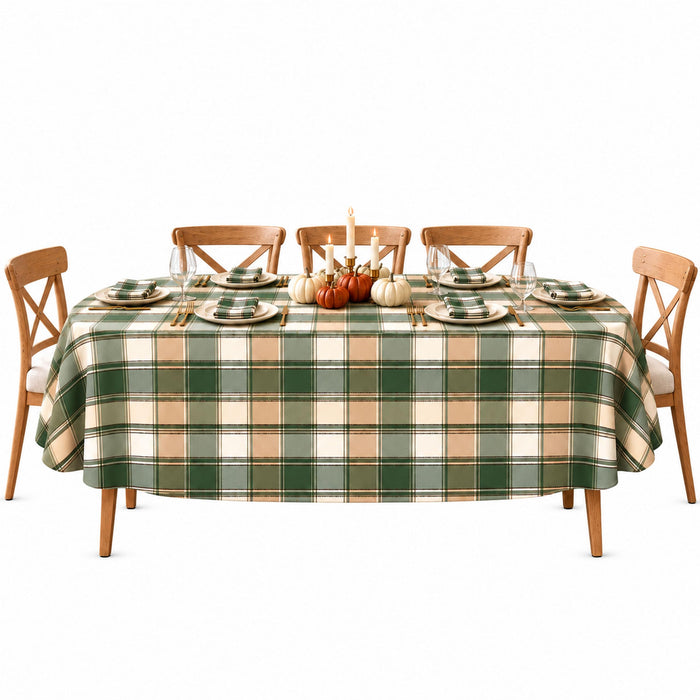 Newbridge Thanksgiving Barnhouse Plaid Cotton Fabric Tablecloth