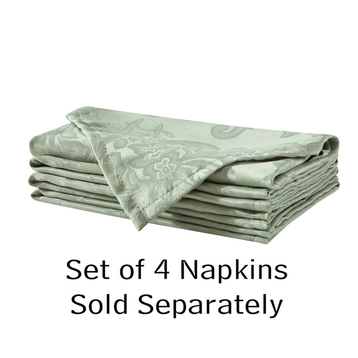 Newbridge Barcelona Luxury Damask Fabric Tablecloth, 100% Polyester, No Iron, Soil Resistant Holiday Tablecloths and Napkins
