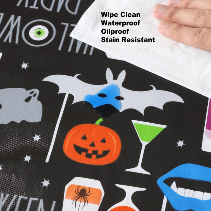 Newbridge Halloween Scream Vinyl Flannel Backed Tablecloth