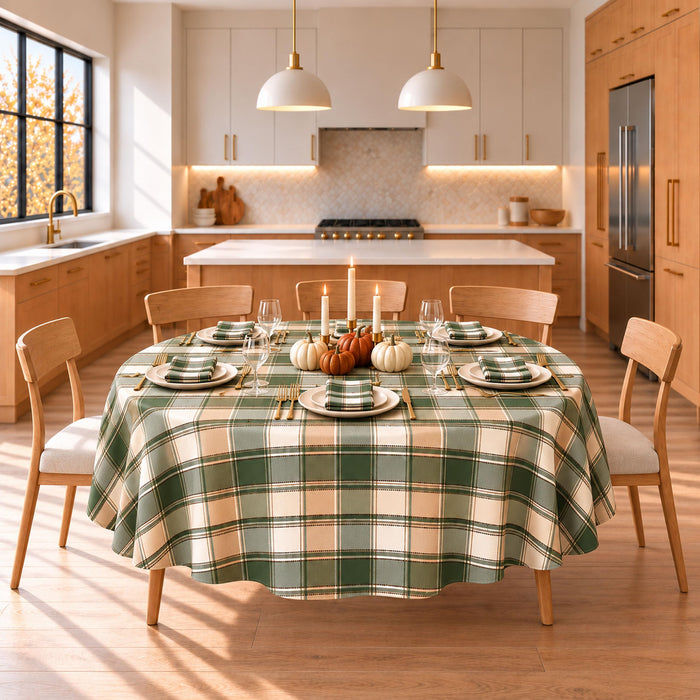 Newbridge Thanksgiving Barnhouse Plaid Cotton Fabric Tablecloth