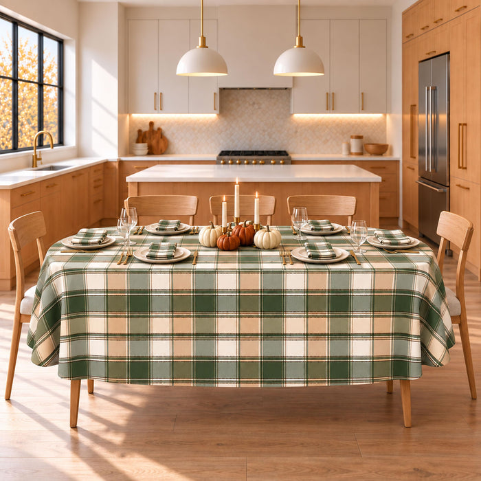 Newbridge Thanksgiving Barnhouse Plaid Cotton Fabric Tablecloth