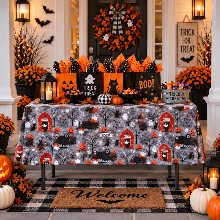 Newbridge Happy Halloween Witches Brew Vinyl Flannel Backed Tablecloth