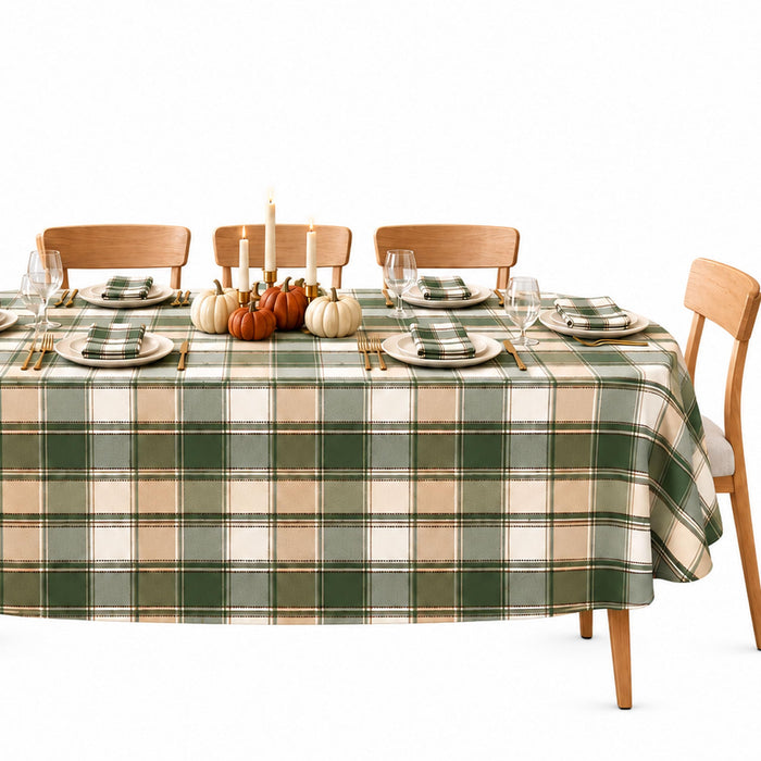 Newbridge Thanksgiving Barnhouse Plaid Cotton Fabric Tablecloth