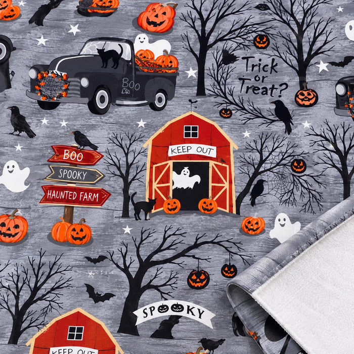 Newbridge Happy Halloween Witches Brew Vinyl Flannel Backed Tablecloth