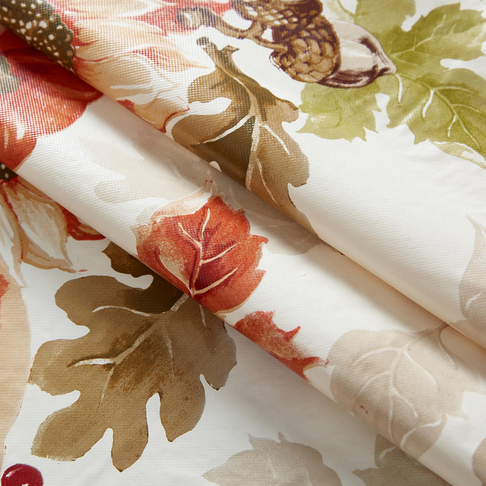 Bountiful Fall Harvest Vinyl Flannel Backed Autumn Tablecloth by Newbridge