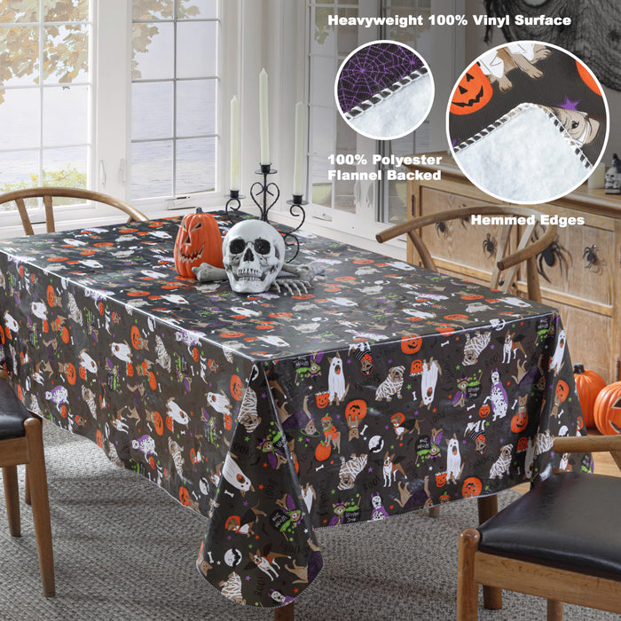 Halloween Pets Vinyl Flannel Backed Tablecloths by Newbridge