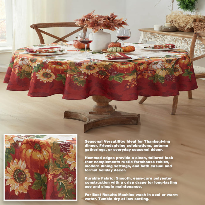 Newbridge Thanksgiving Tablecloths and Dining Décor - Country Turkey and Autumns Bounty