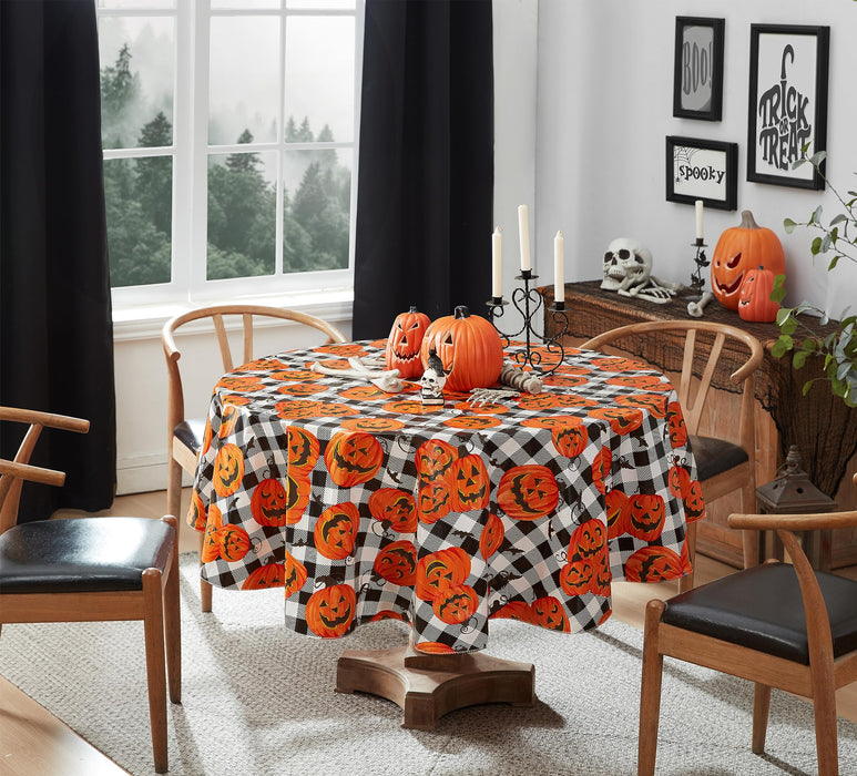 Newbridge Halloween Jack O Lantern Pumpkin Farm Vinyl Tablecloth
