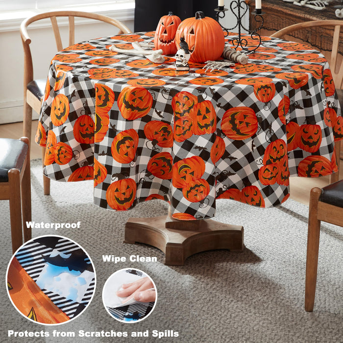 Newbridge Halloween Jack O Lantern Pumpkin Farm Vinyl Tablecloth