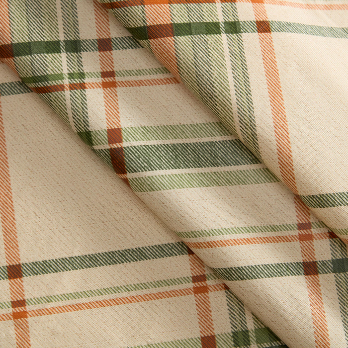Pocono Plaid Rust and Sage Vinyl Tablecloth with Flannel Backing by Newbridge