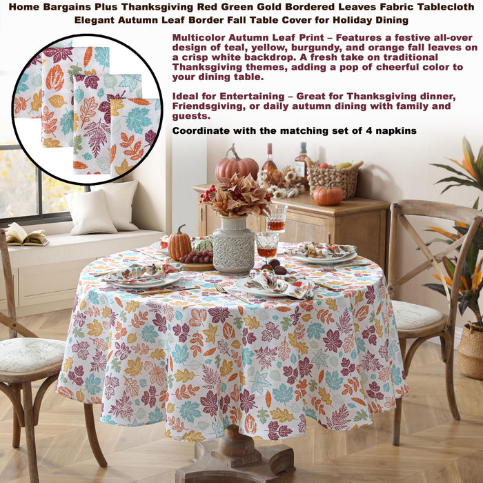 Home Bargains Plus Thanksgiving Fabric Tablecloths