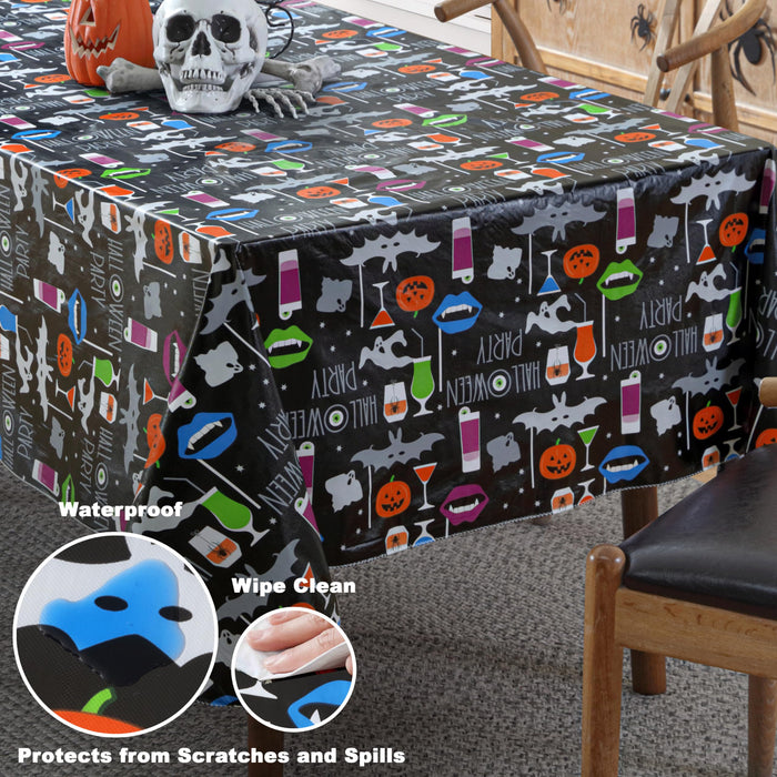Newbridge Halloween Scream Vinyl Flannel Backed Tablecloth