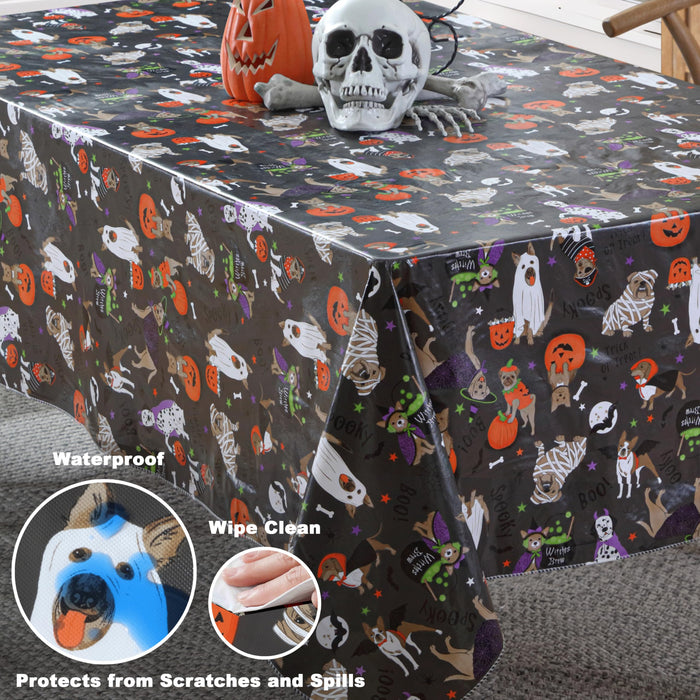 Halloween Pets Vinyl Flannel Backed Tablecloths by Newbridge