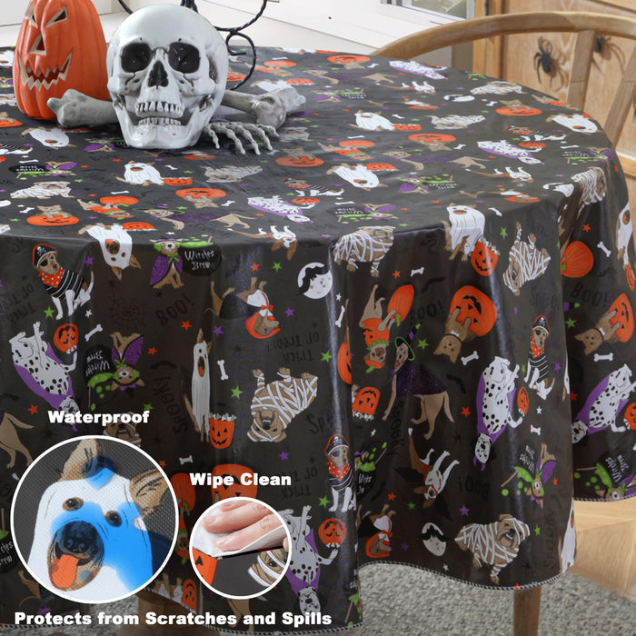 Halloween Pets Vinyl Flannel Backed Tablecloths by Newbridge