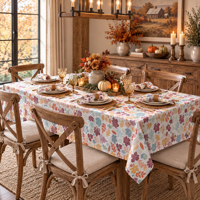 Home Bargains Plus Thanksgiving Fabric Tablecloths