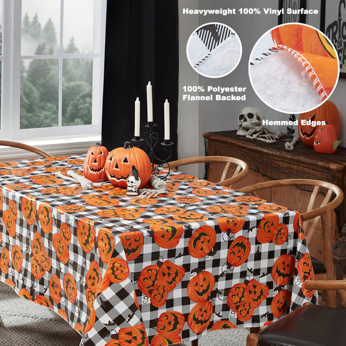 Newbridge Halloween Jack O Lantern Pumpkin Farm Vinyl Tablecloth