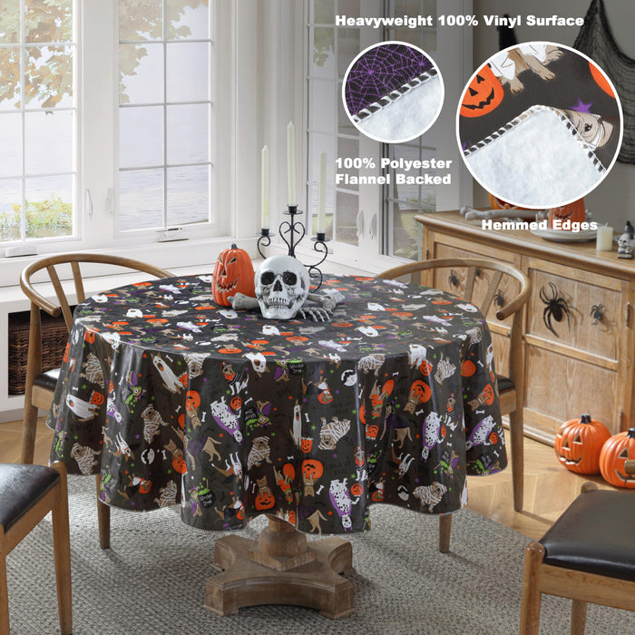 Halloween Pets Vinyl Flannel Backed Tablecloths by Newbridge