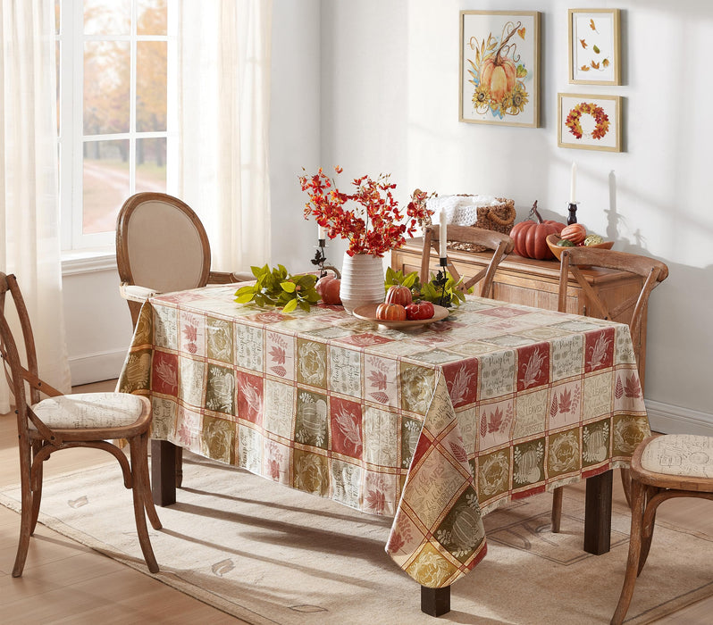Harvest Breeze Vinyl Thanksgiving Tablecloth by Newbridge