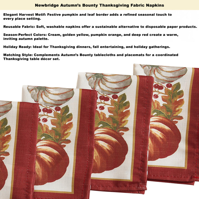 Newbridge Thanksgiving Tablecloths and Dining Décor - Country Turkey and Autumns Bounty