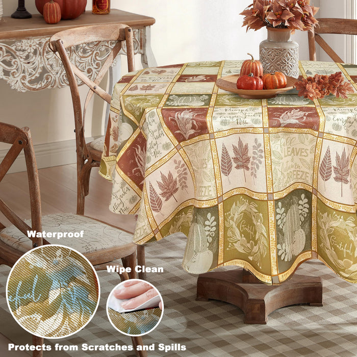 Harvest Breeze Vinyl Thanksgiving Tablecloth by Newbridge