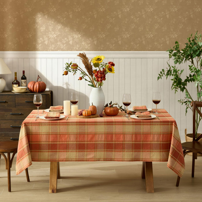 Newbridge Thanksgiving Barnhouse Plaid Cotton Fabric Tablecloth