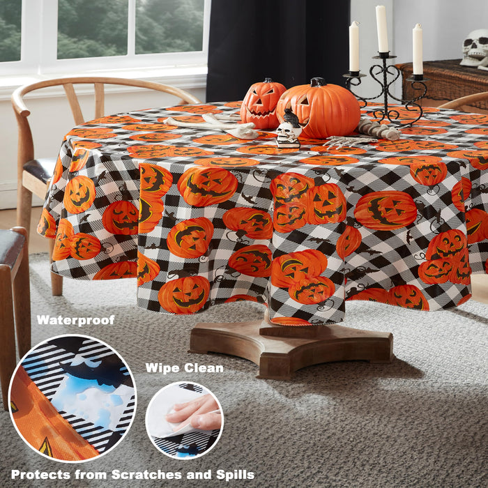 Newbridge Halloween Jack O Lantern Pumpkin Farm Vinyl Tablecloth