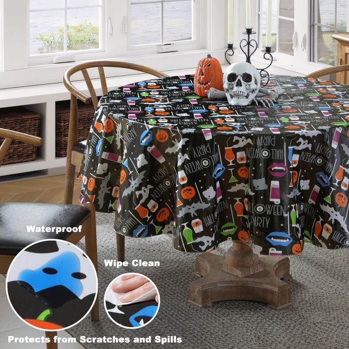 Newbridge Halloween Scream Vinyl Flannel Backed Tablecloth