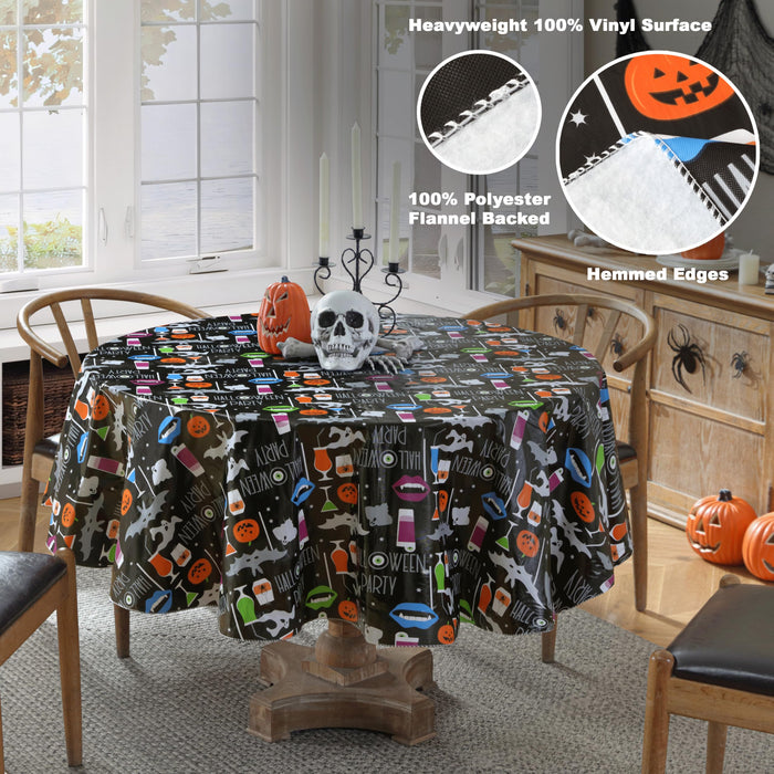 Newbridge Halloween Scream Vinyl Flannel Backed Tablecloth