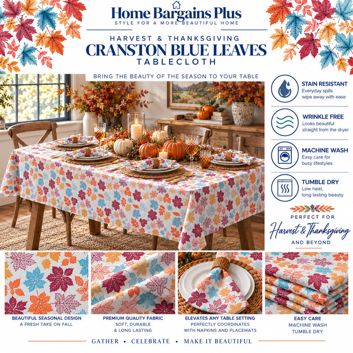 Home Bargains Plus Thanksgiving Fabric Tablecloths