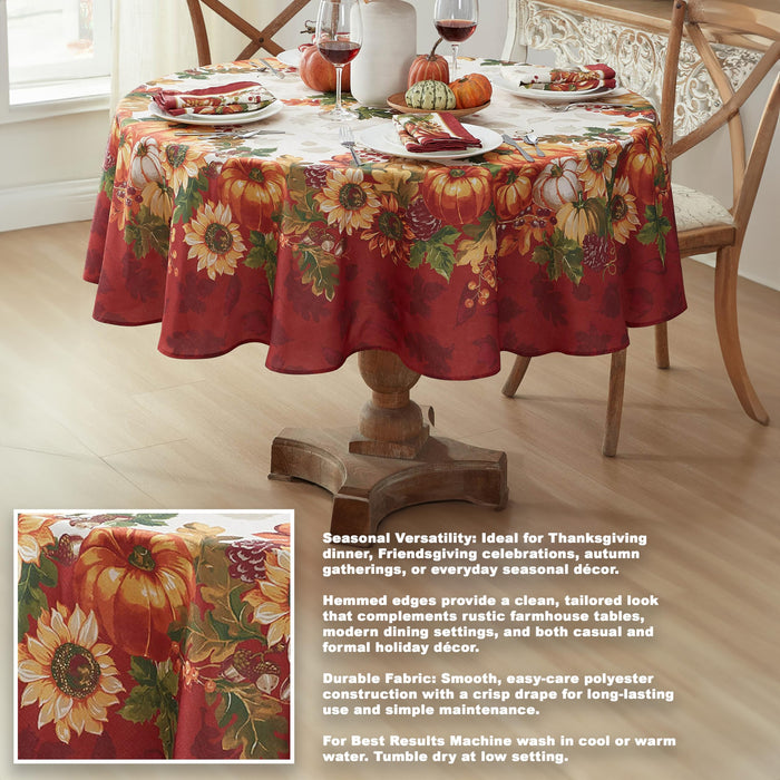 Newbridge Thanksgiving Tablecloths and Dining Décor - Country Turkey and Autumns Bounty