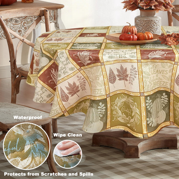 Harvest Breeze Vinyl Thanksgiving Tablecloth by Newbridge