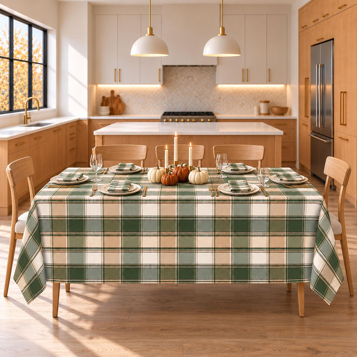 Newbridge Thanksgiving Barnhouse Plaid Cotton Fabric Tablecloth