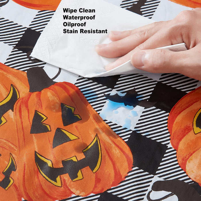 Newbridge Halloween Jack O Lantern Pumpkin Farm Vinyl Tablecloth