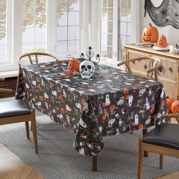 Halloween Pets Vinyl Flannel Backed Tablecloths by Newbridge
