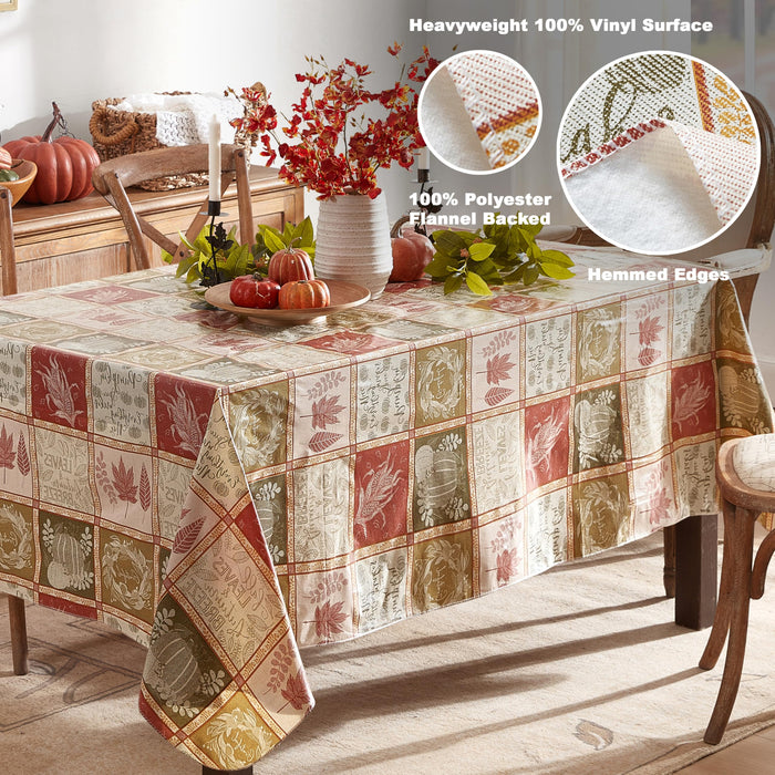 Harvest Breeze Vinyl Thanksgiving Tablecloth by Newbridge
