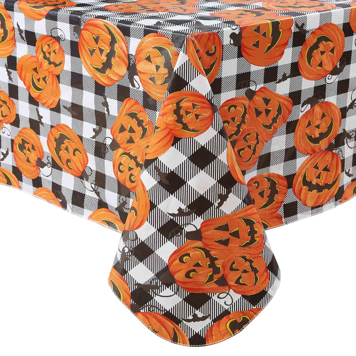 Newbridge Halloween Jack O Lantern Pumpkin Farm Vinyl Tablecloth