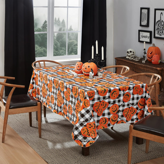 Newbridge Halloween Jack O Lantern Pumpkin Farm Vinyl Tablecloth