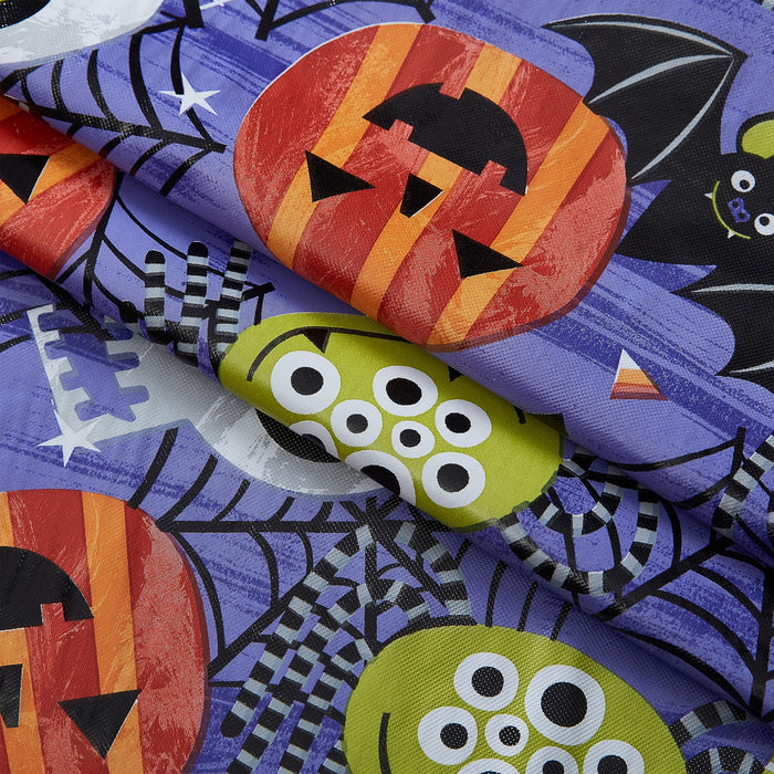 Ghoulish Gang Halloween Vinyl Tablecloth with Flannel Backing by Newbridge