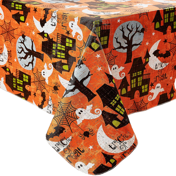 Newbridge Halloween Scream Vinyl Flannel Backed Tablecloth