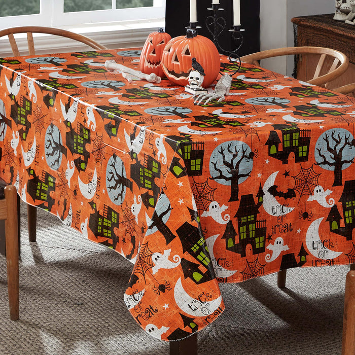 Newbridge Halloween Scream Vinyl Flannel Backed Tablecloth