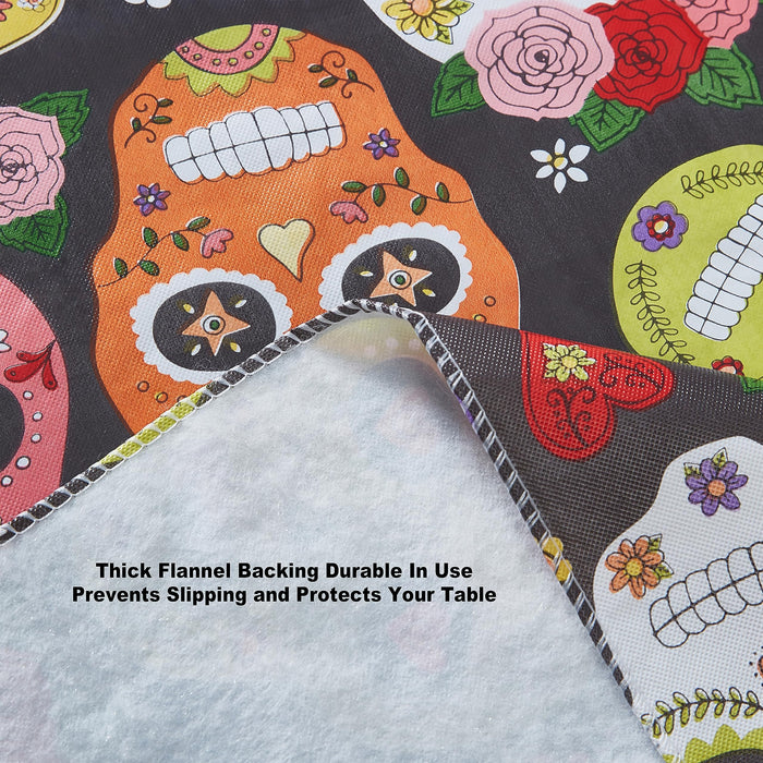 Halloween Sugar Skull Vinyl Flannel Backed Tablecloth by Newbridge